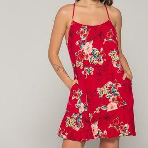 Band of Gypsies - Briar Floral Ruffle Hem Dress - S